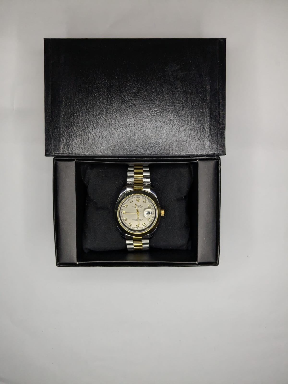 Rolex(camel dail& double tone strap)