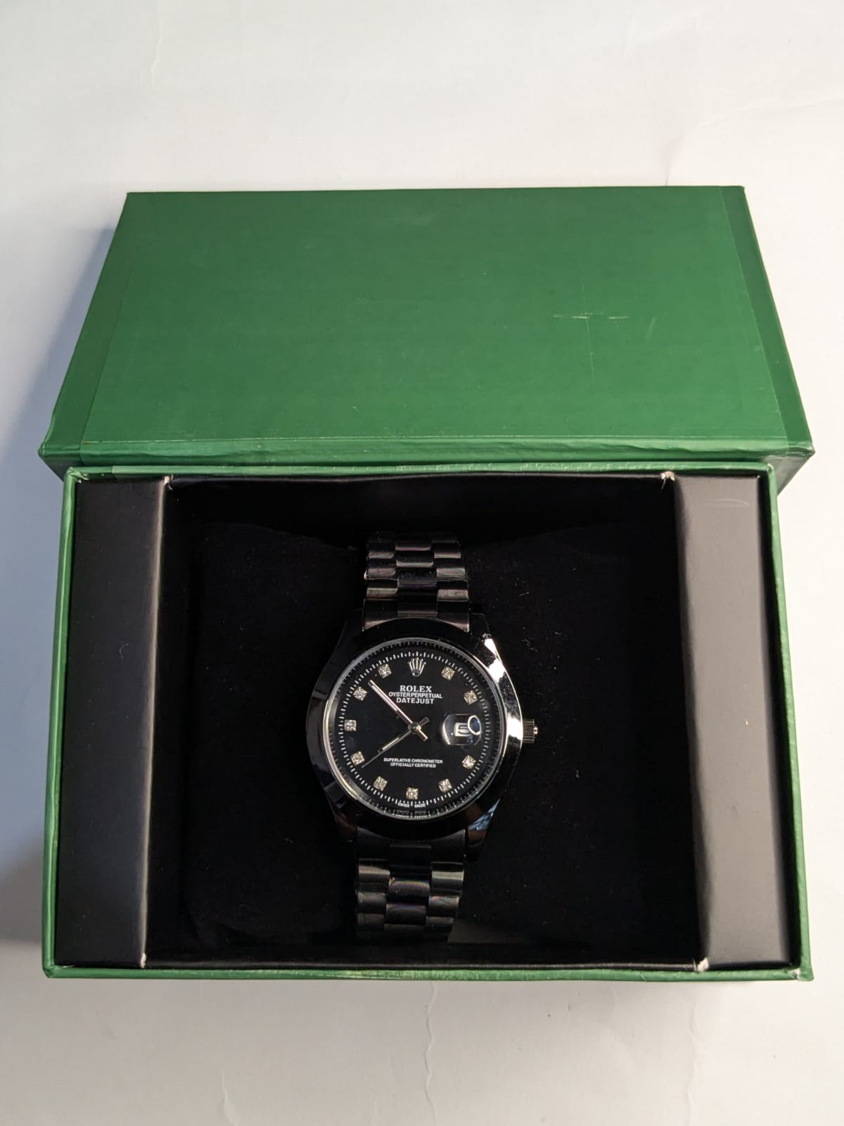 Rolex(Jet black dial & strap)
