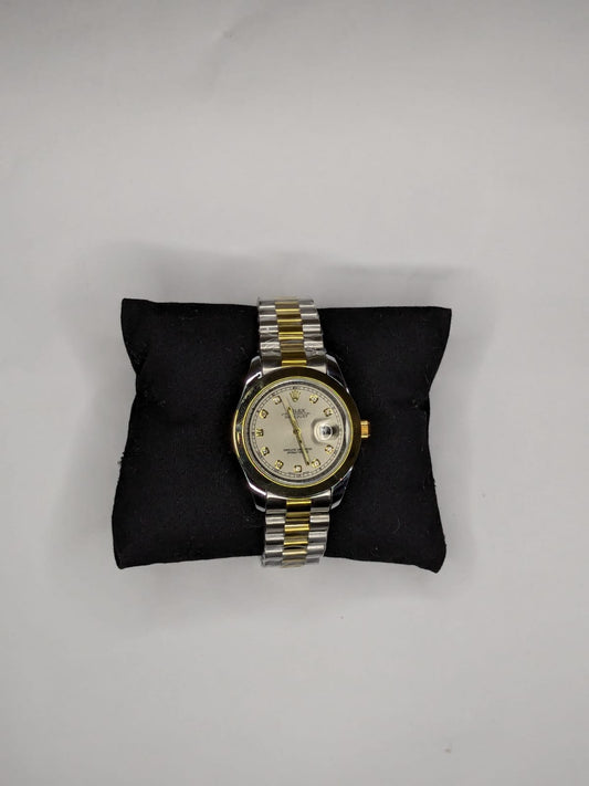 Rolex(camel dail& double tone strap)