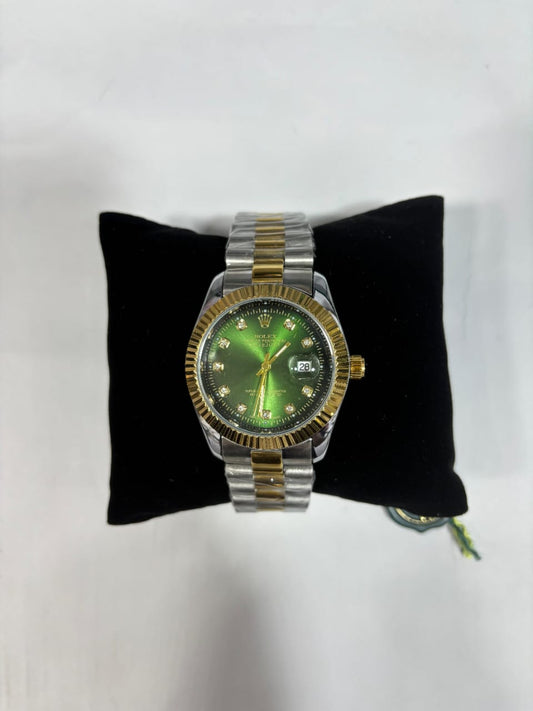 Rolex(Green dial & double tone strap)