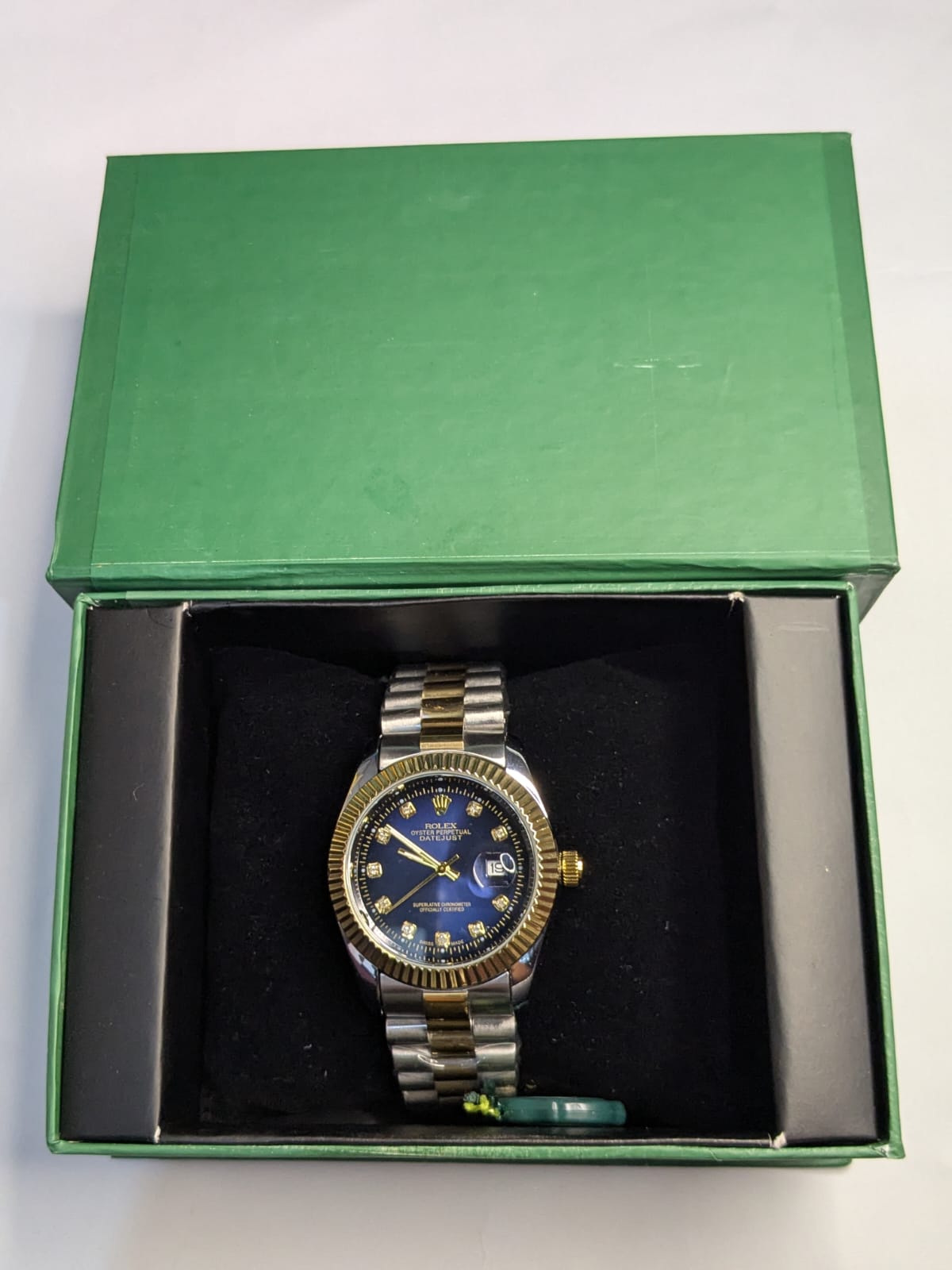 Rolex (Double tone&navy blue dial)